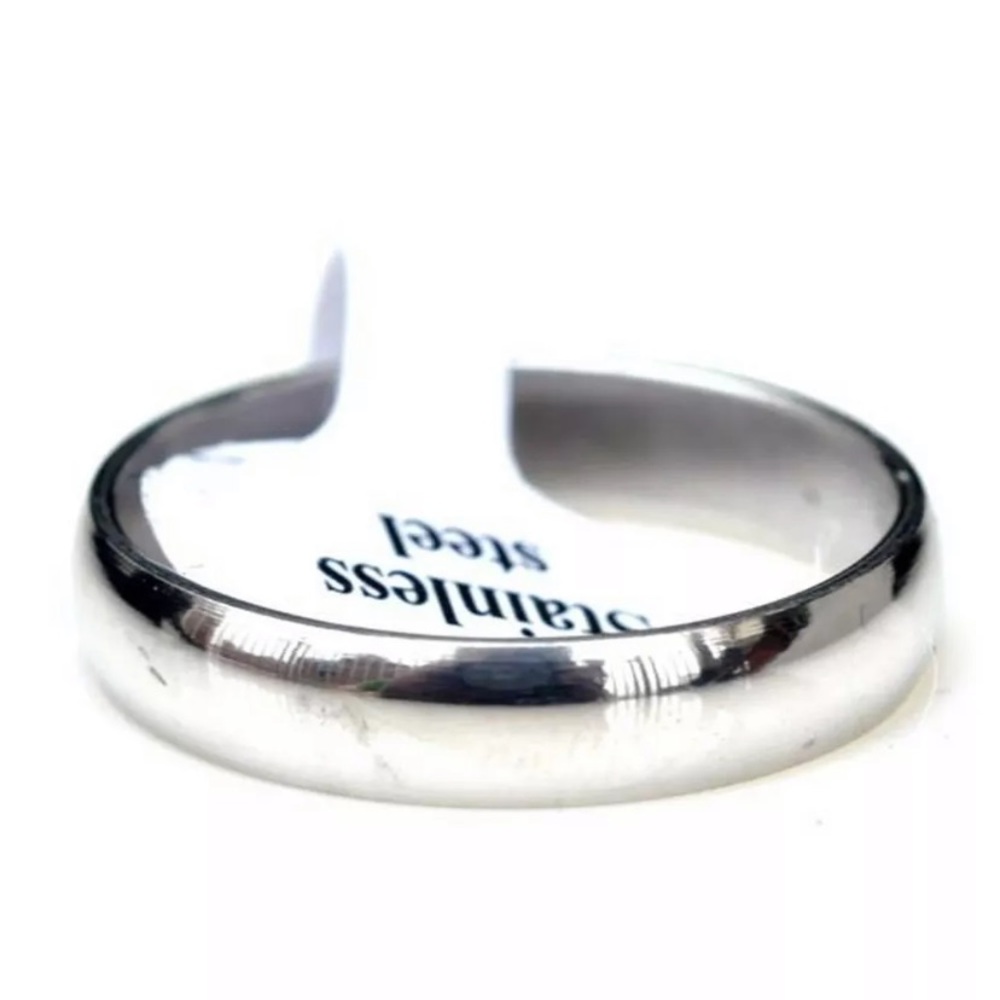 💗 Stainless Steel Thin Polished Band Ring Size 9 1/2 NEW - Picture 2 of 4